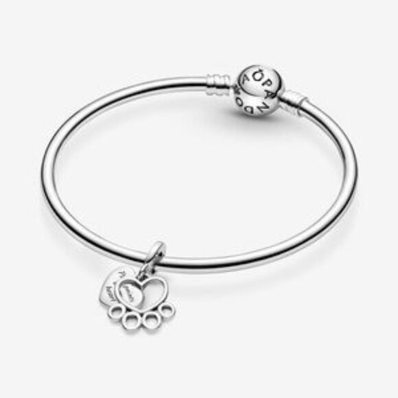 Pandora Hearts & Paw Print Dangle Charm - Picture 5 of 5